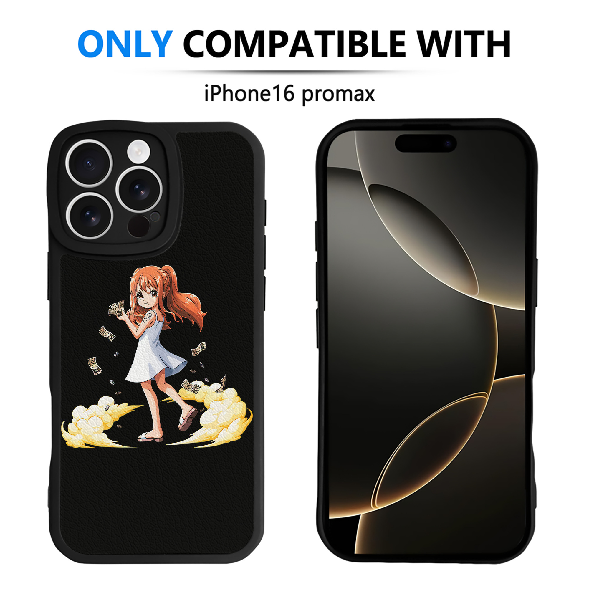 （画像用） ワンピース ナミ ONE PIECE Nami 【iPhone 16シリーズ対応】シリコンスマホケース（レザー調） 材質：シリコン